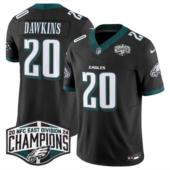 Men%27s Philadelphia Eagles #20 Brian Dawkins Black 2024 New NFC East Champions F.U.S.E. Vapor Untouchable Limited Stitched Jersey->philadelphia eagles->NFL Jersey